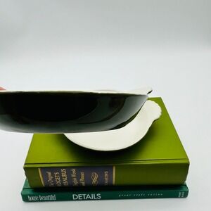 Hall China 433 Vintage Hunter Green Individual Shirred Egg Baker Dishes Set of 2